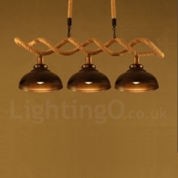 Luminária de teto com 3 luzes pendentes