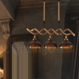 Luminária de teto com 3 luzes pendentes