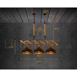 Luminária de teto com 3 luzes pendentes