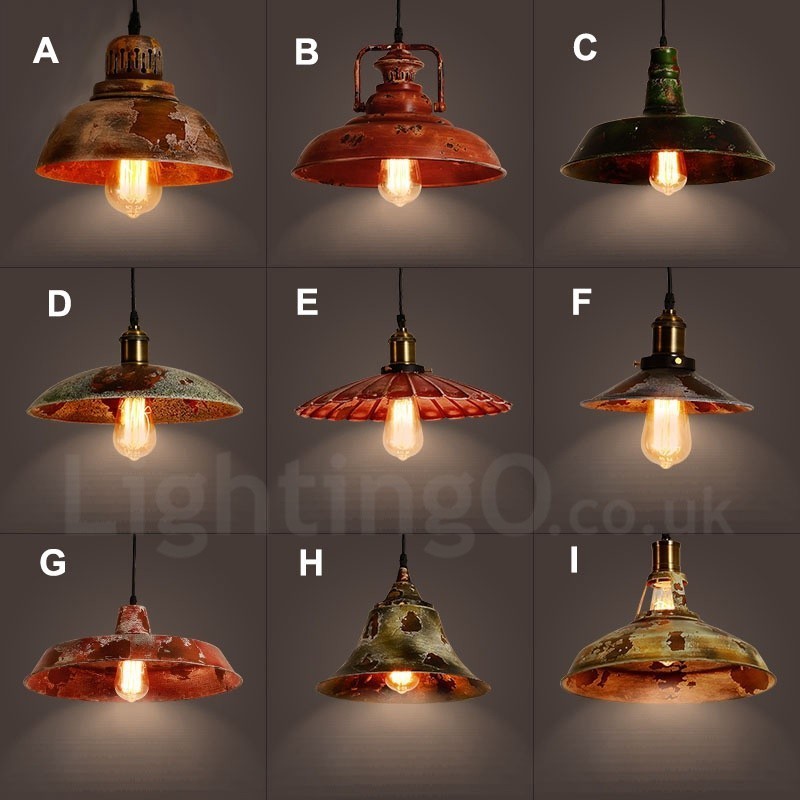 1 Luz Rústica Lodge Retro Vintage Pendente Luz Loft