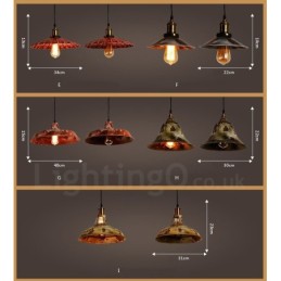 1 Luz Rústica Lodge Retro Vintage Pendente Luz Loft