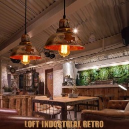 1 Luz Rústica Lodge Retro Vintage Pendente Luz Loft