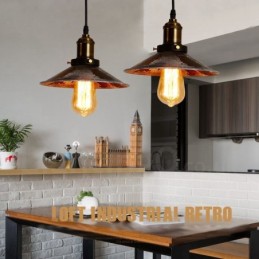 1 Luz Rústica Lodge Retro Vintage Pendente Luz Loft