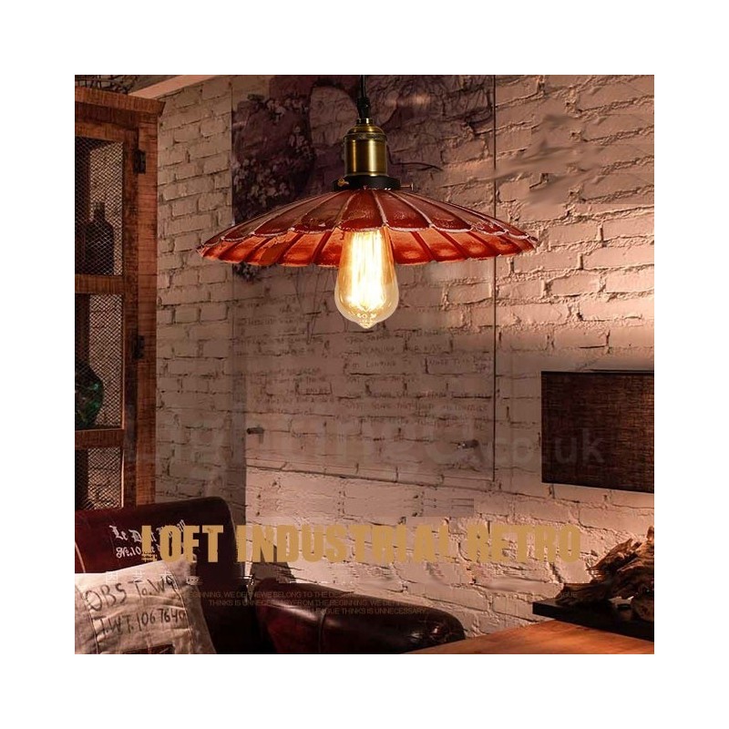 1 Luz Rústica Lodge Retro Vintage Pendente Luz Loft