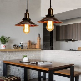 1 Luz Rústica Lodge Retro Vintage Pendente Luz Loft