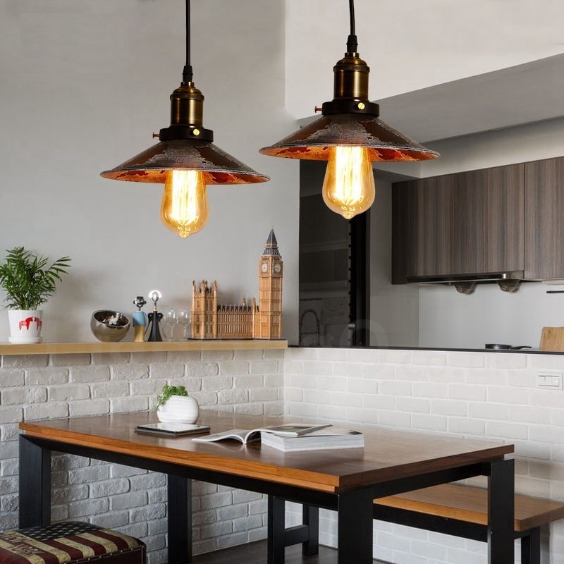 1 Luz Rústica Lodge Retro Vintage Pendente Luz Loft