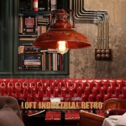 1 Luz Rústica Lodge Retro Vintage Pendente Luz Loft
