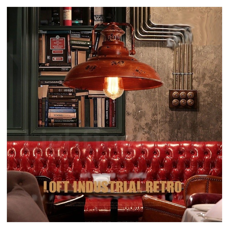 1 Luz Rústica Lodge Retro Vintage Pendente Luz Loft