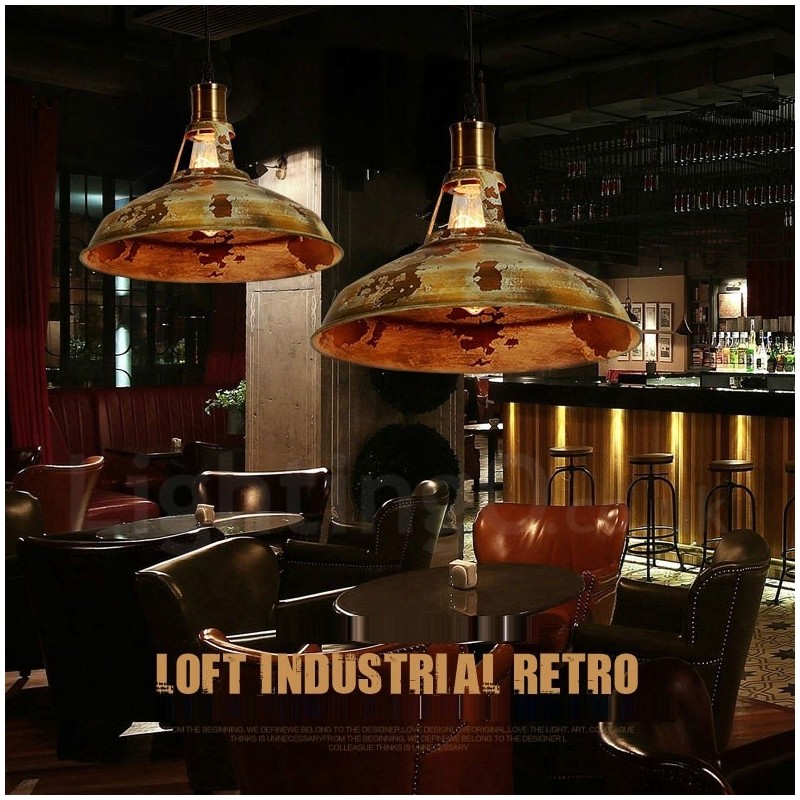 1 Luz Rústica Lodge Retro Vintage Pendente Luz Loft
