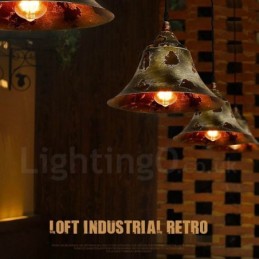 1 Luz Rústica Lodge Retro Vintage Pendente Luz Loft