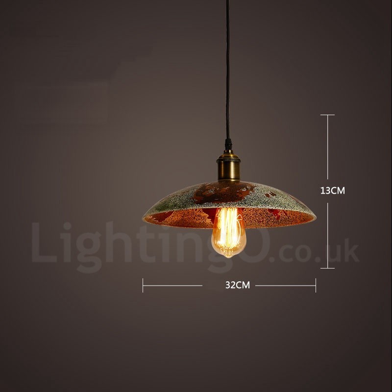 1 Luz Rústica Lodge Retro Vintage Pendente Luz Loft