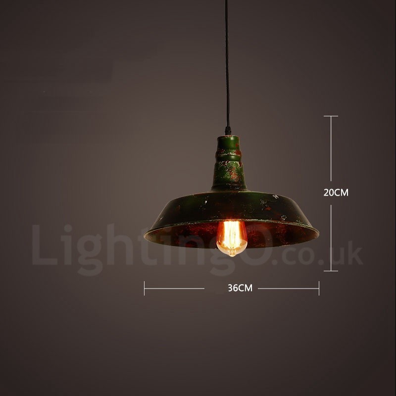 1 Luz Rústica Lodge Retro Vintage Pendente Luz Loft