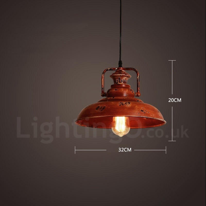 1 Luz Rústica Lodge Retro Vintage Pendente Luz Loft