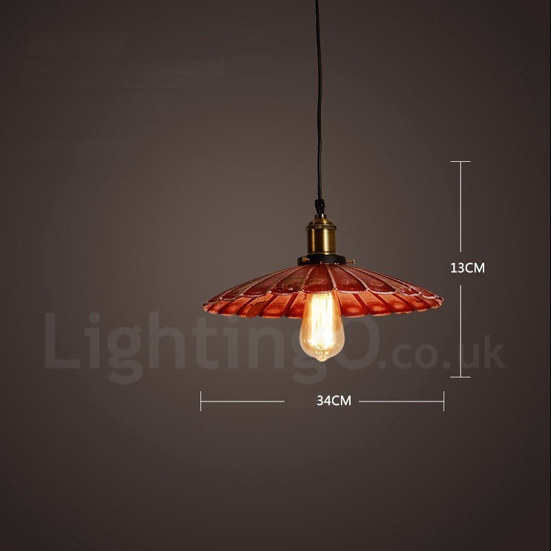 1 Luz Rústica Lodge Retro Vintage Pendente Luz Loft