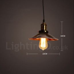 1 Luz Rústica Lodge Retro Vintage Pendente Luz Loft