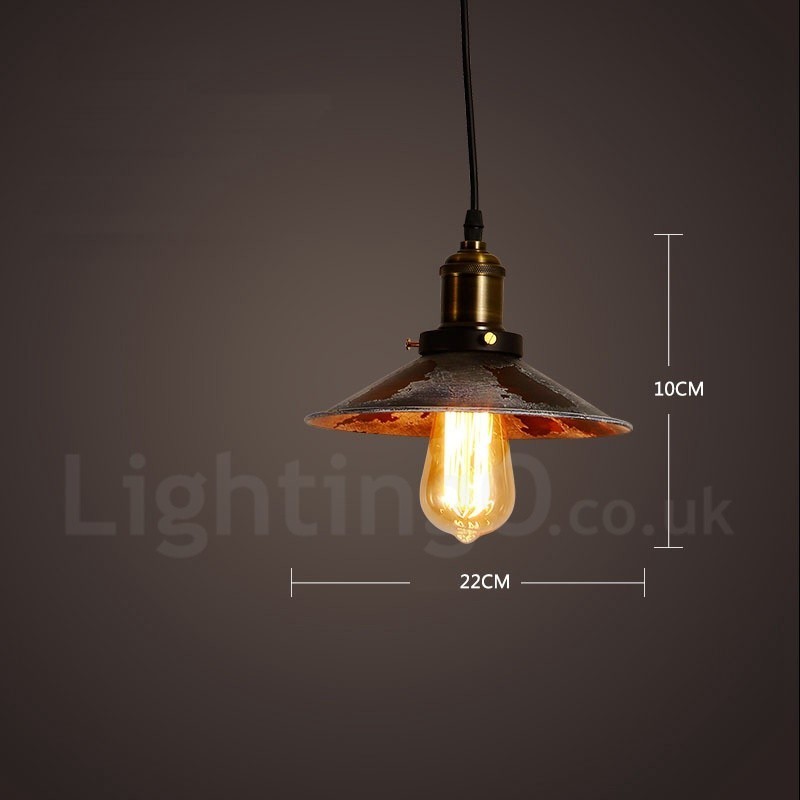 1 Luz Rústica Lodge Retro Vintage Pendente Luz Loft