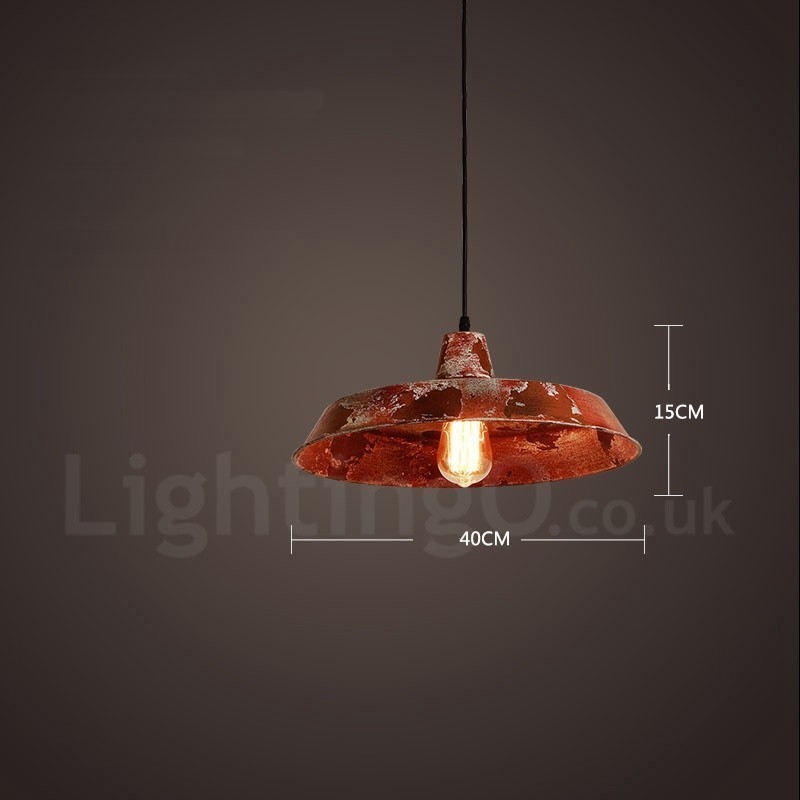 1 Luz Rústica Lodge Retro Vintage Pendente Luz Loft