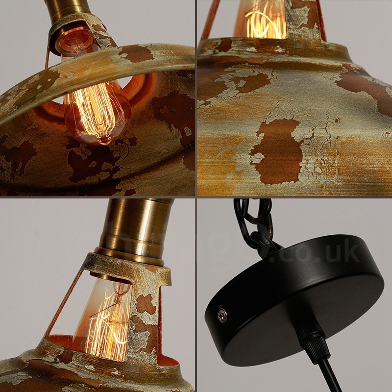 1 Luz Rústica Lodge Retro Vintage Pendente Luz Loft
