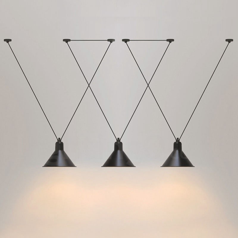 Luminária de teto pendente contemporânea moderna com 3 luzes