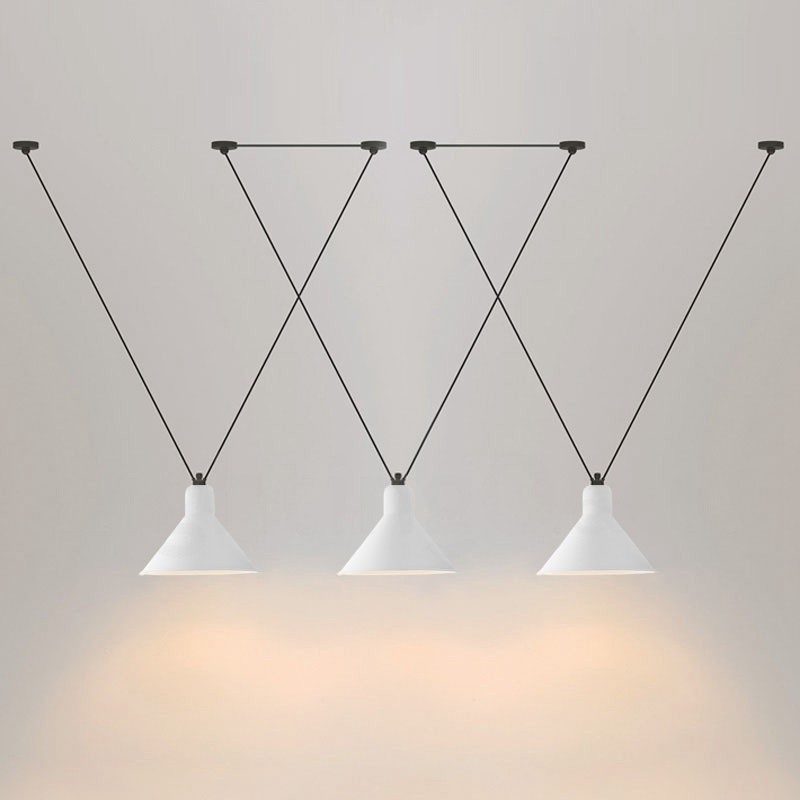 Luminária de teto pendente contemporânea moderna com 3 luzes