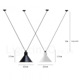 Luminária de teto pendente contemporânea moderna com 3 luzes