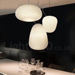 1 Luminária de teto pendente contemporânea moderna com cúpula de vidro