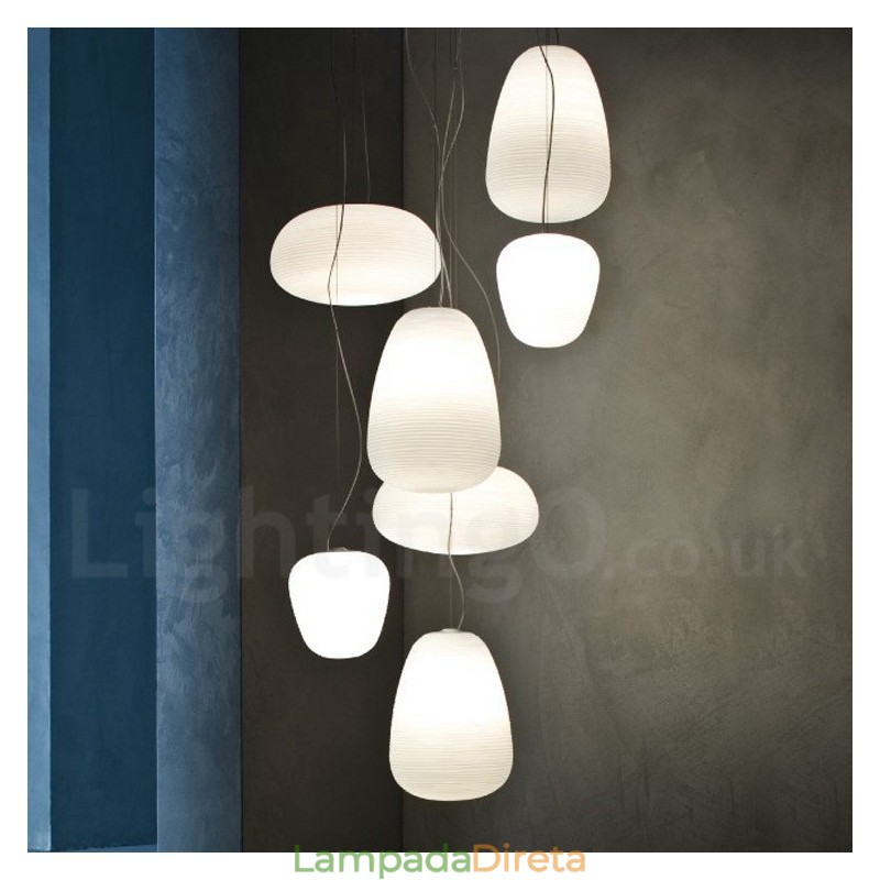 1 Luminária de teto pendente contemporânea moderna com cúpula de vidro