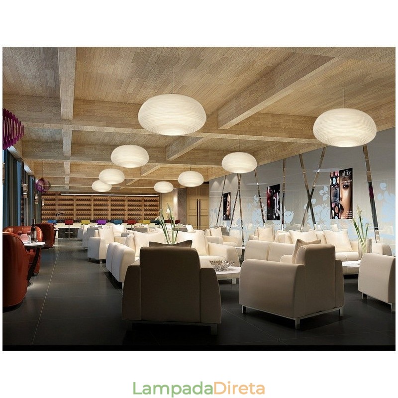 1 Luminária de teto pendente contemporânea moderna com cúpula de vidro