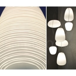 1 Luminária de teto pendente contemporânea moderna com cúpula de vidro