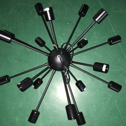 Lustre minimalista radial de 18 luzes estilo norte-americano