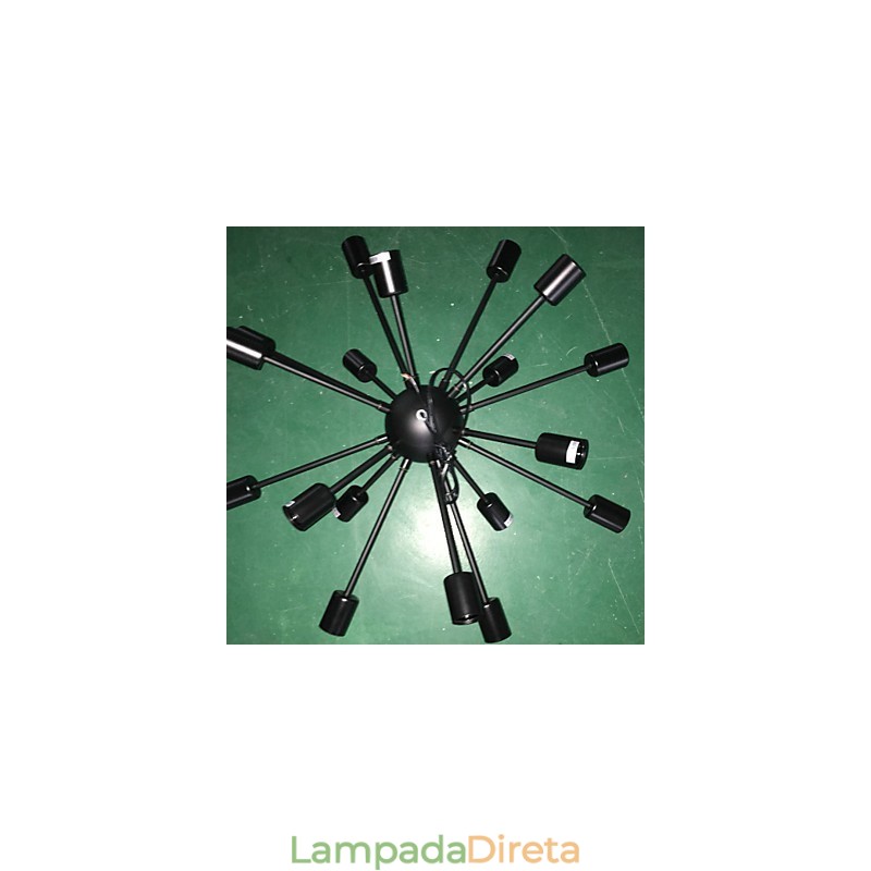 Lustre minimalista radial de 18 luzes estilo norte-americano