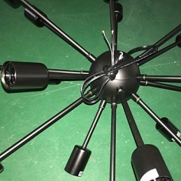 Lustre minimalista radial de 18 luzes estilo norte-americano