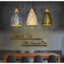 1 luz cimento moderno contemporâneo pingente luz teto lâmpada