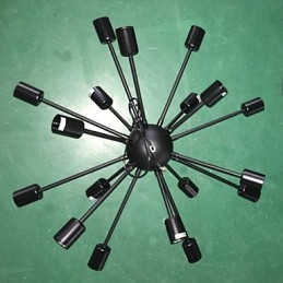 Lustre minimalista radial de 18 luzes estilo norte-americano