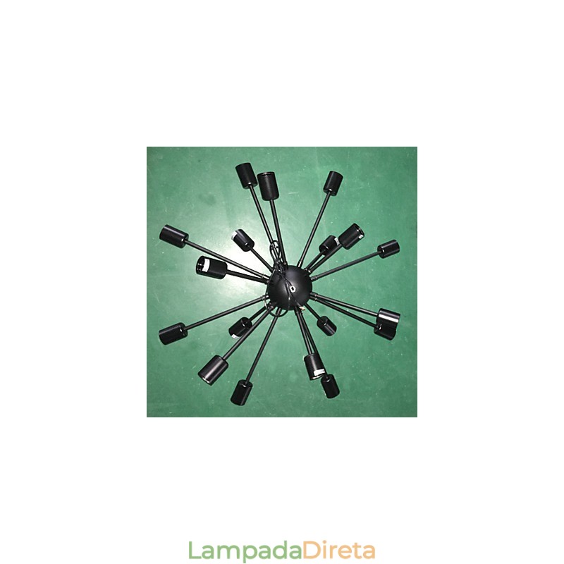 Lustre minimalista radial de 18 luzes estilo norte-americano
