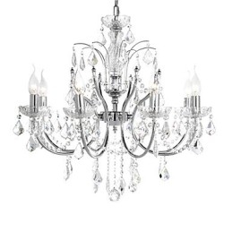 Lustre de Cristal Elegante com 8 Luzes