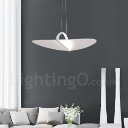 Luminária pendente moderna contemporânea de acrílico com 1 luz e cúpula de aço