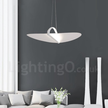 Luminária pendente moderna contemporânea de acrílico com 1 luz e cúpula de aço Luminária pendente moderna contemporânea de acrílico com 1 luz e cúpula de aço