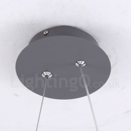 Luminária pendente moderna contemporânea de acrílico com 1 luz e cúpula de aço