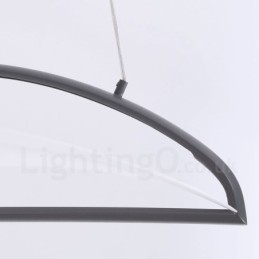 Luminária pendente moderna contemporânea de acrílico com 1 luz e cúpula de aço