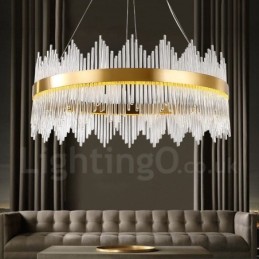 Luminária pendente moderna contemporânea em aço com cúpula de vidro