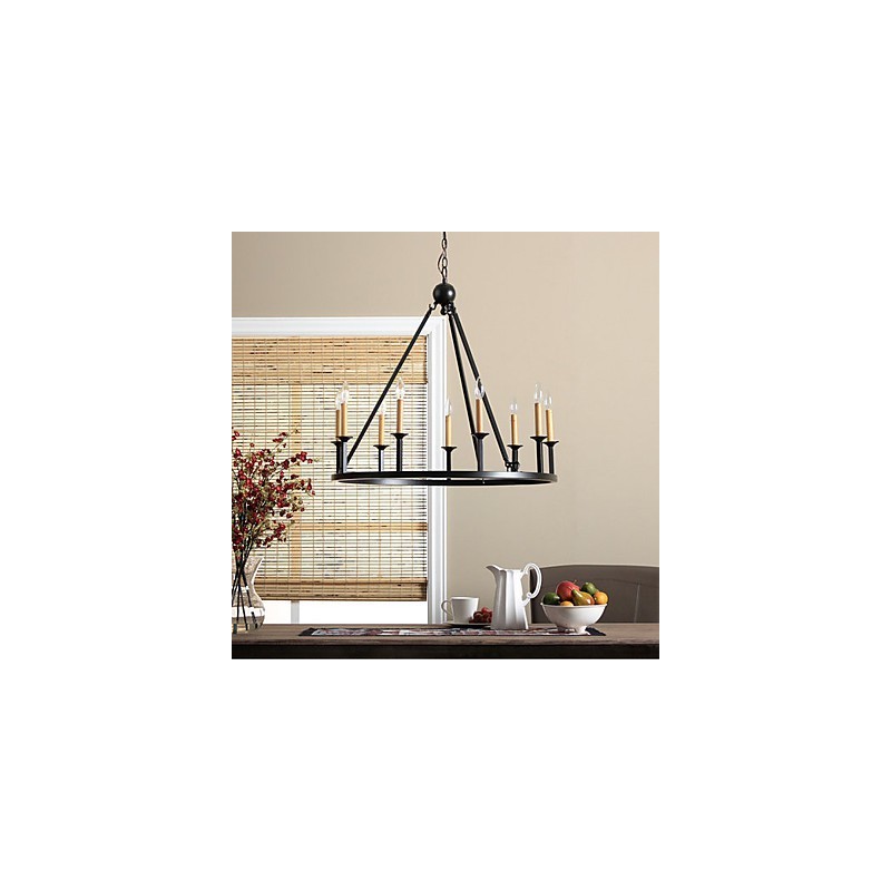 Lustre de metal estilo country mini com pintura