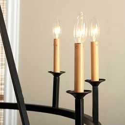 Lustre de metal estilo country mini com pintura
