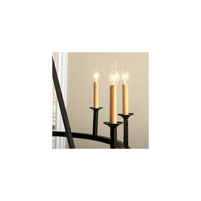 Lustre de metal estilo country mini com pintura
