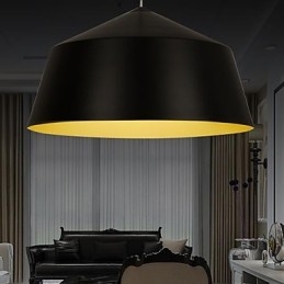Lustre moderno contemporâneo de metal com pingente de luz