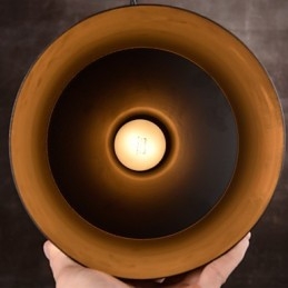 Lustre rústico Lodge Drum Metal Pendant Light