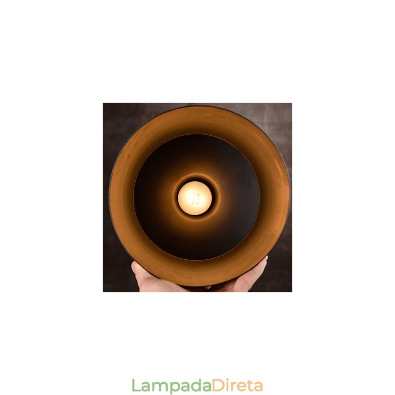 Lustre rústico Lodge Drum Metal Pendant Light