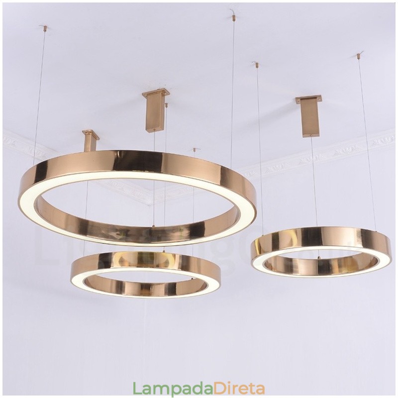 Luminária pendente moderna contemporânea de aço com 1 luz e cúpula de acrílico