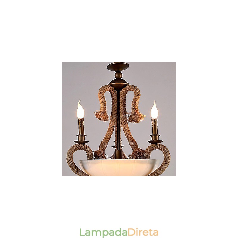 Lustre Mini Estilo Moderno Contemporâneo Metal