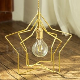 Luminária pendente moderna contemporânea de latão com 1 luz e abajur